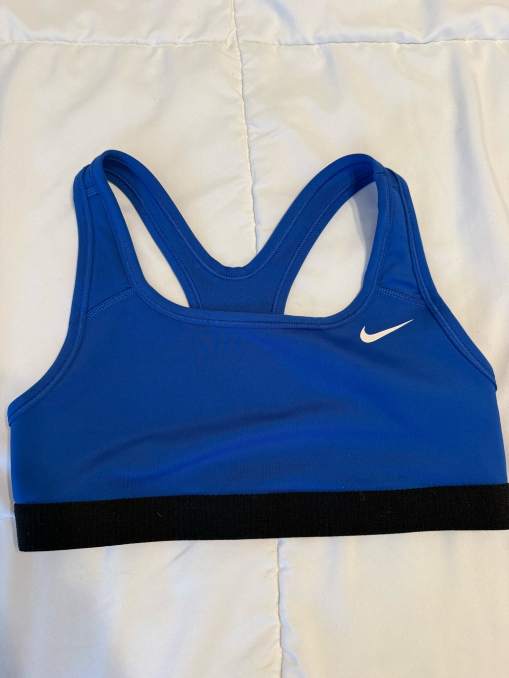 Nike Royal Blue Racerback Sports Bra with Black Band
